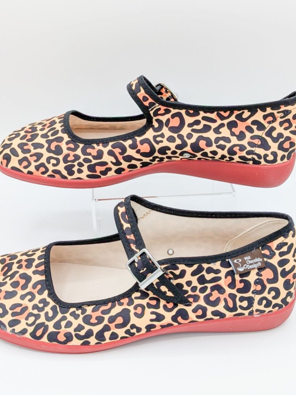 Hot Chocolate Design Chocolaticas Leopard print Mary Jane shoes NIB - size 8 - Picture 2 of 8